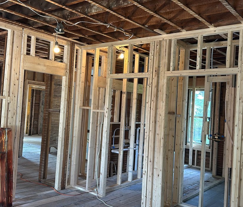 Contractor doing exterior house work
